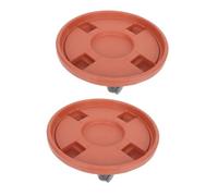 TOGEVAL 2 pièces Support Pot Fleur à roulettes Plateau Mobile Renforcé avec Base pour Plantes Support Extérieur et Intérieur Robuste et Transport Facile des Pots de Fleurs