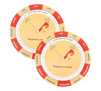 TOGEVAL 2 pièces Tableau de Suivi Grossesse avec Roue Papier Colorée Outil Pratique pour Futurs Parents Guide Détaillé Du Développement Fœtal et Indicateurs Hebdomadaires