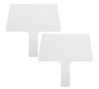 TOGEVAL 2 Pièces Tableaux Blancs Effaçables Secs Double Face avec Poignée Ardoises Effaçables Acrylique pour École Paddles Réutilisables pour Réponses Rapides Classe Petits Tableaux