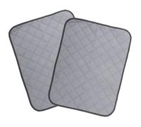 TOGEVAL 2 pièces Tapis Éducateur Lavable pour Cage de Petits Animaux Absorbant et Réutilisable Adapté pour Cochons Hamsters et Autres Rongeurs Gris