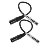 TOGEVAL 2 Pièces Xlr Female To Male Stereo Audio Adapter Microphone Extension Cord Pin Mic Cable For Mixer Amplifier Speaker System