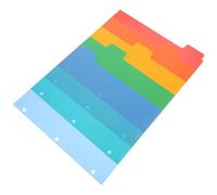 TOGEVAL 20 Intercalaires pour Classeur A4 à 3 Trous Onglets Inscriptibles en Plastique Indéchirable 5 Pages Colorées par Set Lot de 4 Sets Accessoires de Bureau et Scolaire pour