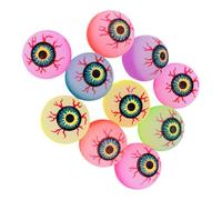 TOGEVAL 20 Pièces Balles Rebondissantes avec Motif Œil Élastiques Colorées Rebondissant pour Garçon Fille Jeu Couleur Aléatoire