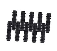 TOGEVAL 20 pièces Connecteur Droit Cannelé Raccord Extension pour Tuyau Arrosage Jardin Union Résistante et Étanche pour Irrigation à Compatible Tuyau Noir
