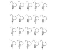 TOGEVAL 20 pièces Crochet à Ressort pour Porte de Cage Petit Animal Crochet Fixe Acier pour Cage à Lapin Oiseau Pigeon et Rongeur pour Suspension et Fixation