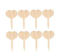 TOGEVAL 20 pièces Étiquettes Plantes Bambou Cœur Kaki Marqueurs Jardin Durables Piquets pour Pots et Semis Accessoires pour Identification Facile des Fleurs et Plants