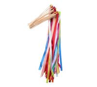 TOGEVAL 20 Pièces Lot de Baguettes Fée Multicolores avec Rubans et Cloches Décoration Anniversaire et Mariage Accessoire pour Fête et Animation