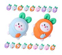 TOGEVAL 20 pièces Lot de Mini Gommes Forme de Carottes Mignonnes Gommes Rigolotes pour Garçon Fille Effaceurs Polyvalents pour Crayons et Coloriage Accessoires Scolaires Amusants pour