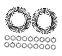 TOGEVAL 20 pièces Peignes Flexibles Élastiques Abs Bandeaux Cercles Invisibles Noirs pour Types de Cheveux Confort Extensible et
