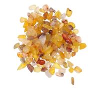 TOGEVAL 200g Gravier Décoratif Pierre Irregulière Jaune pour Pot De Fleurs Et Aquarium Pierre Naturelle Polie pour Décoration De Terrarium Et Jardins Aquatiques