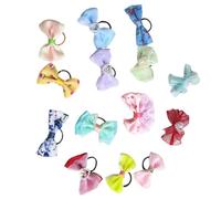 TOGEVAL 20pièces Élastiques à Cheveux Forme De Noeud pour Animaux De Compagnie Accessoires Chics pour Chiens Et Chats Motifs Et Couleurs Aléatoires