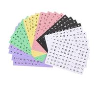 TOGEVAL 24 feuilles Autocollants Lettres Alphabet Décoratifs pour Scrapbooking DIY Adhésifs Colorés pour Étiquettes Enveloppes et Créations Manuelles