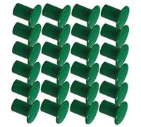 TOGEVAL 24 pièces Lot de Capuchons Plastique pour Tiges de Jardin Protège-piquets Robustes et Ventilés Couvre-Embouts Verts pour Bambou et Clôtures Extérieures Protection pour Jardins et