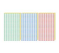 TOGEVAL 240 Pièces Étiquettes Fléchées Autocollantes pour Identification en Papier Synthétique Multicolores, Mini Autocollants pour Flux de et Bureau