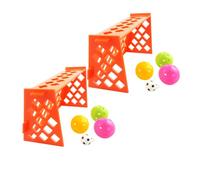 TOGEVAL 2ensembles Mini Terrain De Football pour Oiseaux Jouet Entraînement pour Perroquets Stimule Intelligence Et Activité Physique Couleurs Aléatoires