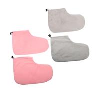 TOGEVAL 2paires Couvre Coton Confortable Pour Cire De Chaussettes Chauffantes Coton Idéales Pour Soins De Beauté Et Pédicure