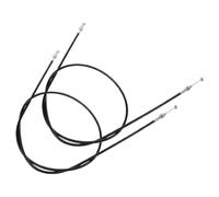 TOGEVAL 2pcs Câbles à Bases en Caoutchouc pour Fauteuil Salon de Coiffure Noir, Cordon de Traction Souple en Acier Inoxydable et Plastique, pour Installation à Domicile
