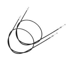 TOGEVAL 2pcs Câbles à Bases en Caoutchouc pour Fauteuil Salon de Coiffure Noir, Cordon de Traction Souple en Acier Inoxydable et Plastique, pour Installation à Domicile