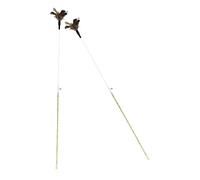 TOGEVAL 2pièces Baguettes De Jeu Interactives pour Chats avec Plumes Jouets Sûrs Et Amusants pour Stimuler Instinct De Chasse des Animaux De Compagnie
