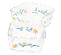 TOGEVAL 2pièces Lot de Bols Verre pour Hamster Plat pour Eau pour Chinchilla Accessoire pour Nourriture pour Cochon