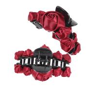 TOGEVAL 2pièces Pince à Cheveux Décorative Forme De Rose Rouge De Clips à Mâchoire Pour Cheveux Longs Et Épais Accessoires Floraux Pour Femmes Et Filles
