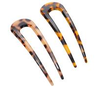 TOGEVAL 2pièces U-shaped Hair Stick Hair Accessories Practical for Wedding Party Daily Use Mixed Color