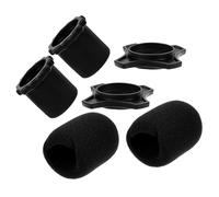 TOGEVAL 3 ensembles Lot de Protections Micro Mousse Épaissie Bonnettes Pop Ajustées pour Microphones Accessoires Pratiques pour Usage Intérieur et Extérieur Kit Noirs