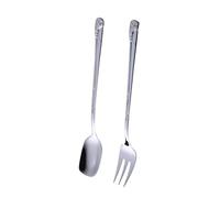 TOGEVAL 3 ensembles Set Fourchettes et Cuillères Acier Inoxydable pour Dessert Fruits et Café Poignée Ergonomique Confortable pour Thé et