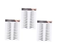 TOGEVAL 3 feuilles Autocollants Sourcils Temporaires Imperméables Stickers Maquillage Sourcils Réutilisables et Redéfinition Naturelle