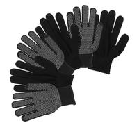 TOGEVAL 3 Paires de Travail Légers Nylon Respirants Antidérapants pour Vélo Randonnée Escalade Noires Élastiques Protection Mains Confortable