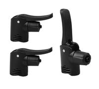 TOGEVAL 3 pièces Adaptateur Pompe Vélo Double Tête pour Valve Américaine et Britannique Accessoire Gonflage Polyvalent pour Pneu et Ballons Compatible Pompe à Pied Noir