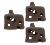 TOGEVAL 3 Pièces Cachette Aquarium Argile Grotte de Reproduction et Abri Naturel pour Crevettes et Poissons et Facile à Nettoyer Décor Aquatique Réaliste pour Petits Poissons