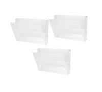 TOGEVAL 3 Pièces Cassette Rétro Audio des Produits Titulaire De La Flûte à Bec Porte-Stylo Unique Cas Bande Boîtes De Faveur Claires Cuvette Mini CD Case Keychain Transparent PP
