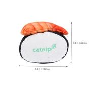 TOGEVAL 3 pièces Chaton Peluche Sushi Kitten Catnip Mâchouillage Mordant Interactif pour Chat Dintérieur et Dextérieur Réduit Comportement de Morsure Intégré