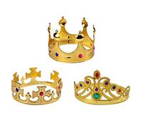 TOGEVAL 3 pièces Couronnes Anniversaire pour Filles de Décorations Élégantes Or pour Fêtes et Événements Accessoires de Mode Beauté pour Garçon Fille