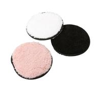 TOGEVAL 3 pièces Double Sided Facial Makeup Remover Pads Soft Washable Cleansing Puff For Deep Pore Cleaning Random Colors Couleur Aléatoire Couleur Aléatoire