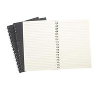 TOGEVAL 3 pièces Lot de Cahiers à Spirale Noir Lignés Portables pour Étudiants et Bureau Bloc Notes et Fuite Dencre pour Prises de Notes et Listes