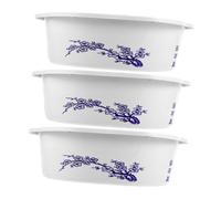TOGEVAL 3 pièces Lot de Pots Hydroponiques Ronds pour Plantes Aquatiques Bol Fleur Lotus Étanche Pot pour Intérieur Décoration Moderne pour Nénuphars et Lys