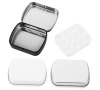 TOGEVAL 3 Pièces Mini Boîte D'aquarelle Vide Puits Palette D'aquarelle en Métal Portable Palette le De Voyage avec Couvercle De Plateau le Boîte De Gel pour