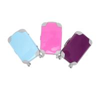 TOGEVAL 3 Pièces Mini Boîtes Valises Plastique Boîtes à Bijoux de Voyage Organisateurs de Rangement pour Bagages Porte-accessoires Portable Set de Petites de Voyage