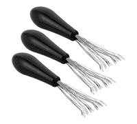 TOGEVAL 3 Pièces Mini Hairbrush Cleaner Tool Set For Women Portable Compact Hair Brush Cleaning Aid With Claw Rake For Quick Hair Removal From Cushion Brushes Home And Travel Use