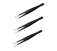 TOGEVAL 3 pièces Pince à Épiler Inox Multifonctions pour Faux Cils et Collection de Timbres Pince Brucelle Précision Ergonomique Antimagnetique