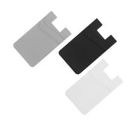 TOGEVAL 3 pièces Porte- Adhésif Silicone pour Téléphone Pochette Fine et Résistante Support Carte Bancaire pour Mobile Protection Humidité Chocs Compatible Modèles