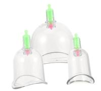 TOGEVAL 3 pièces Set de Ventouses de Cupping Haute Qualité pour Thérapie par Aspiration Outil de Beauté pour Salon et Soins à Domicile et Facile à Nettoyer