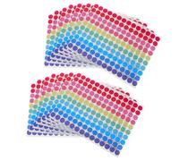 TOGEVAL 30 Feuilles Lot de Étiquettes Rondes Autocollantes Gommettes Colorées Amovibles Étiquettes Écriture Facile pour Organisation Scolaire Bureau Projets DIY et Emballages