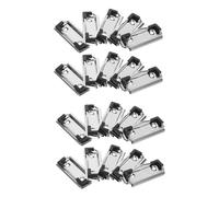 TOGEVAL 30 Pièces Clips de Fixation Métal avec Embouts Plastiques Antidérapants Pinces Robustes pour Dossiers Porte-bloc Montable Usage Bureau et Scolaire