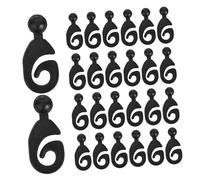 TOGEVAL 30 Pièces Crochets pour Rideaux de Pergola Noirs Accessoires Plastiques Résistants et Ergonomiques Fixation Vent pour Moustiquaires et Tonnelles Usage Extérieur Polyvalent