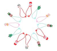 TOGEVAL 30 Pièces Hair Ties For Christmas Elastic Ponytail Holders Cartoon No Damage Bands With High Elasticity For Thick Hair Festive Party And Daily Use