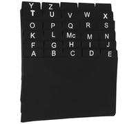 TOGEVAL 30 pièces Intercalaires PP Noirs pour Cartes Index Diviseurs Légers et Durables Organisation Bureau et Maison Tri Documents Recettes Notes