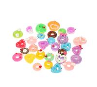 TOGEVAL 30 pièces Mini Donut Ornament DIY Resin Adornments For Phone Case Decoration Small Craft Accessories Set For Mobile Phone Crafting